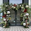 Joyful Christmas Greenery and Balloon Arch Kit for Perfect Holiday Backdrops