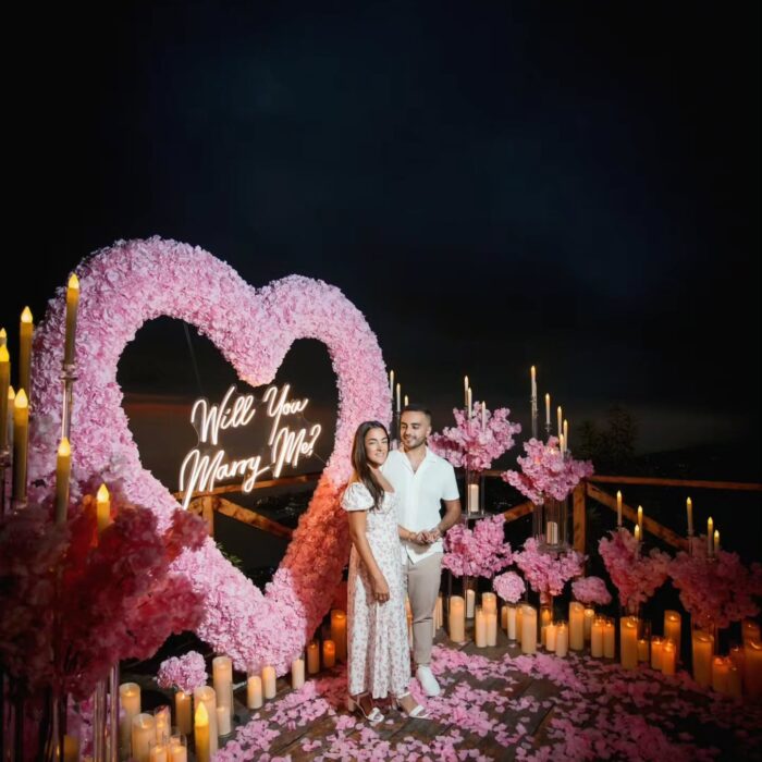 Light Pink Wedding Backdrop with Floral Archway and Roses for a Dreamy Celebration