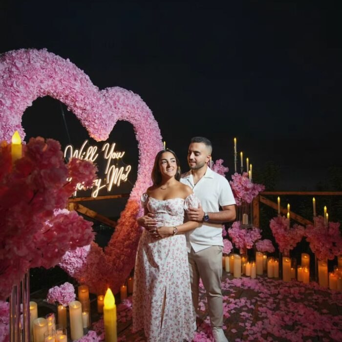 Light Pink Wedding Backdrop with Floral Archway and Roses for a Dreamy Celebration
