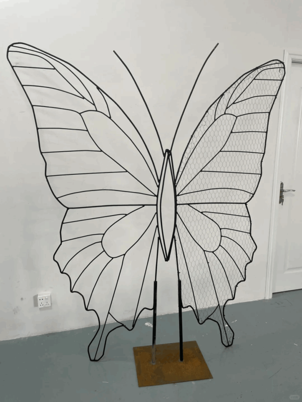 Butterfly-Shaped Floral Backdrop