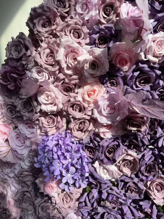 Luxury Lavender and Violet Rose Butterfly Backdrop for Wedding Decorations