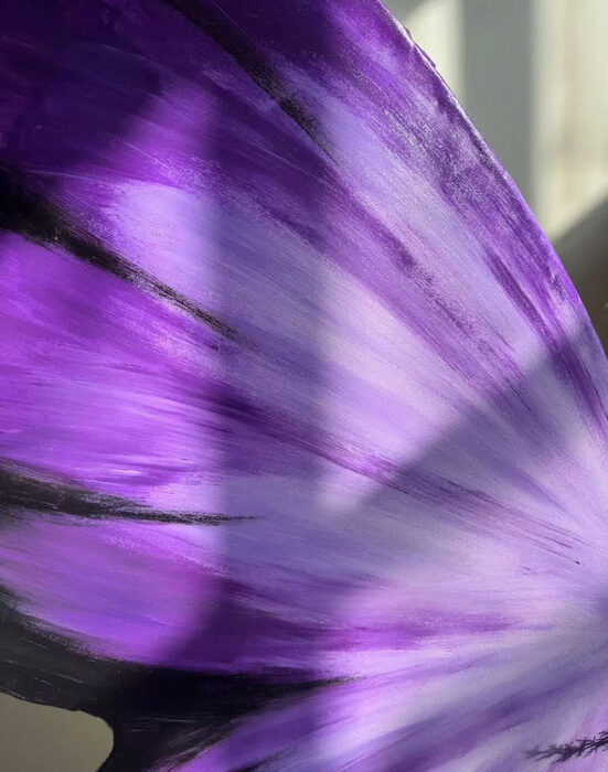 Luxury Lavender and Violet Rose Butterfly Backdrop for Wedding Decorations