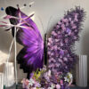 Luxury Lavender and Violet Rose Butterfly Backdrop for Wedding Decorations
