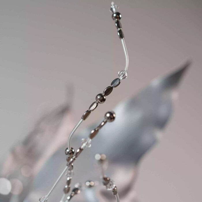 Luxury Metallic Butterfly Backdrop Featuring Intricate Beaded Details for Events