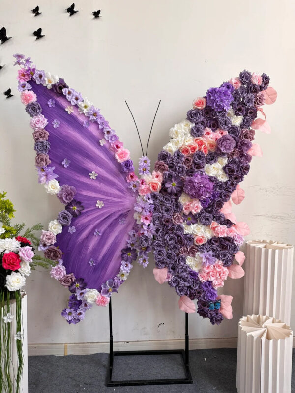 Butterfly-Shaped Floral Backdrop — SKU BF078