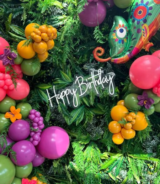 Mexican Happy Easter Green Jungle Leaves Backdrop – A Fresh and Vibrant Decor