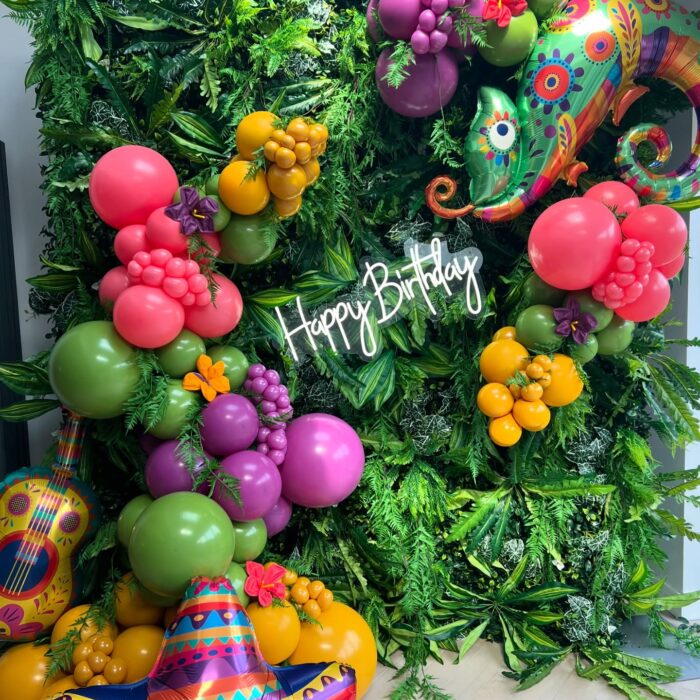Mexican Happy Easter Green Jungle Leaves Backdrop – A Fresh and Vibrant Decor