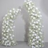 Moon Shape White Rose and Baby's Breath Wedding Arch for Special Occasions and Events