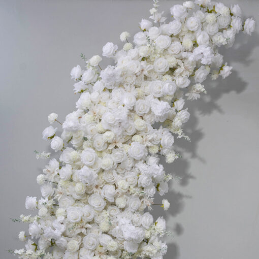 Exquisite White Roses Arch Wedding Backdrop - Perfect Floral Decor for Ceremonies