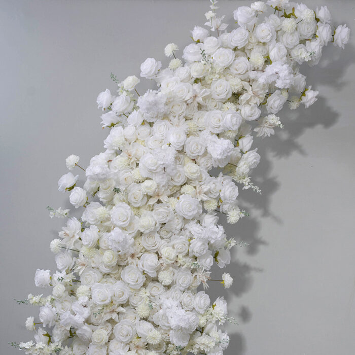 Exquisite White Roses Arch Wedding Backdrop - Perfect Floral Decor for Ceremonies