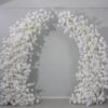Exquisite White Roses Arch Wedding Backdrop - Perfect Floral Decor for Ceremonies