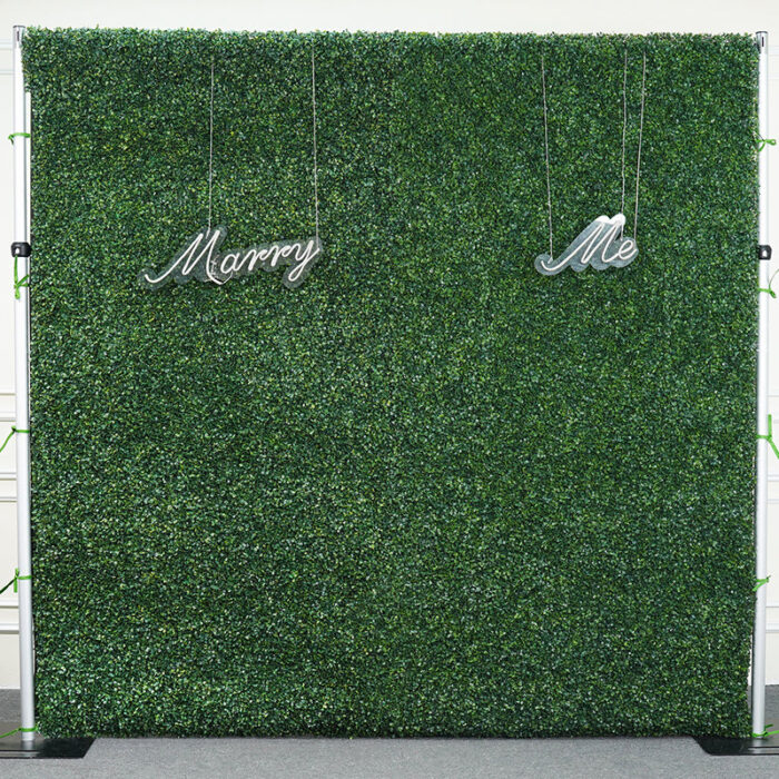 Outdoor Wedding & Birthday Backdrop with Green Milan Turf Cloth Plants Wall