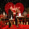 Passionate Red Rose Heart Floral Wall for an Unforgettable Proposal Moment