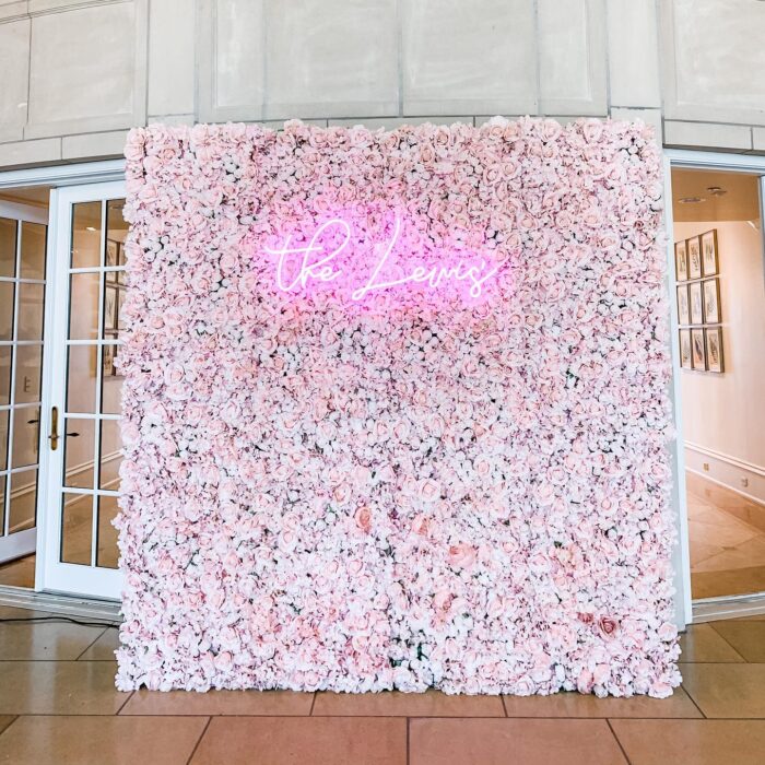 Pink Blush Wedding Flower Wall - Stunning Floral Backdrop for Birthdays & Celebrations