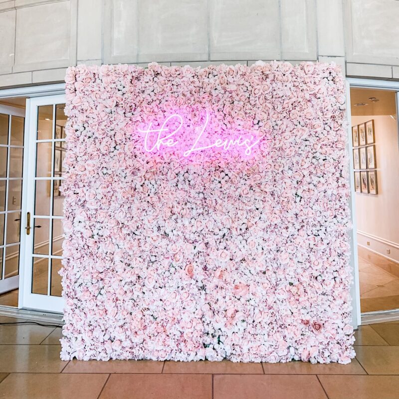 Artificial Flower Wall Backdrop — SKU 3D027