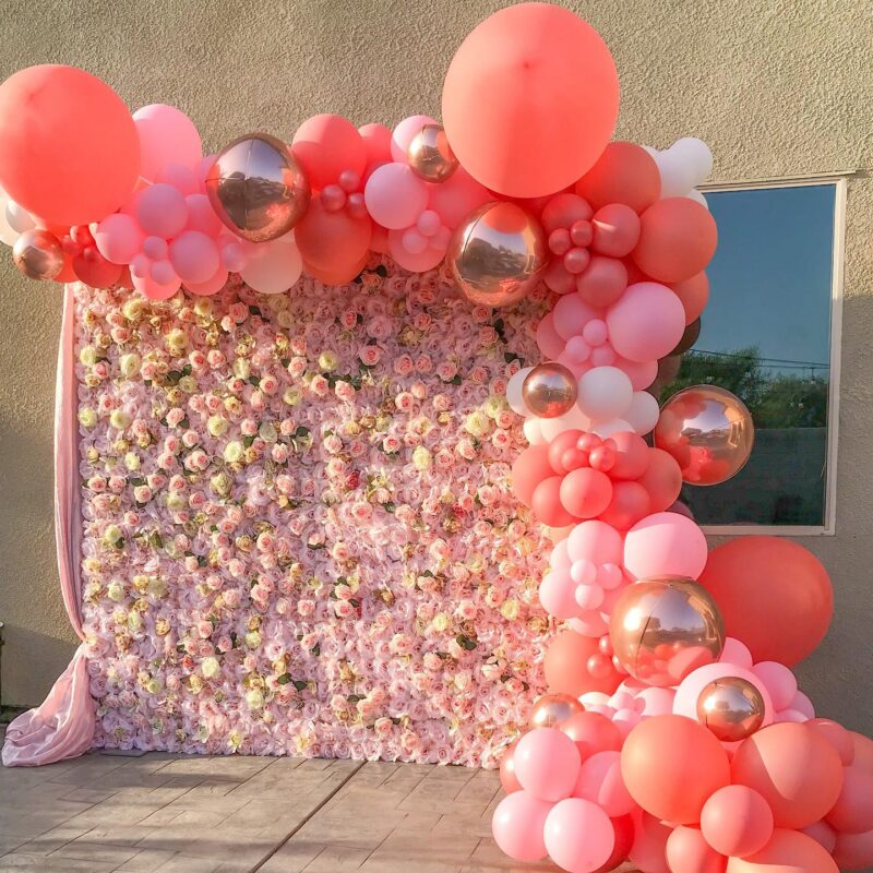 Artificial Flower Wall Backdrop — SKU 3D026