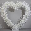 Pure White Rose Heart-Shaped Arch for Wedding Ceremony and Elegant Event Backdrop