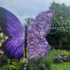 Dramatic Black and Silver Butterfly with Vibrant Pink for Elite Fashion Events