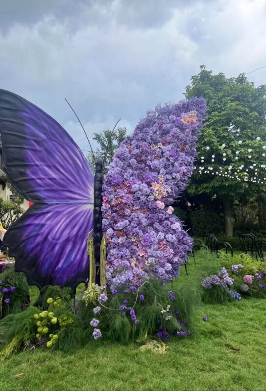 Butterfly-Shaped Floral Backdrop — SKU BF067