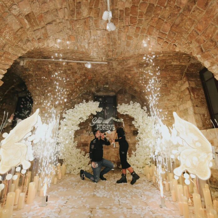 Romantic Double Arch Wedding with White Roses for a Beautiful Ceremony