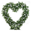 Romantic Heart-Shaped Arch with White Star Roses and Lush Greenery for a Dreamy Wedding Backdrop