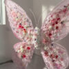 Romantic Pink Butterfly Backdrop with Delicate Pastel Design for Wedding Decorations