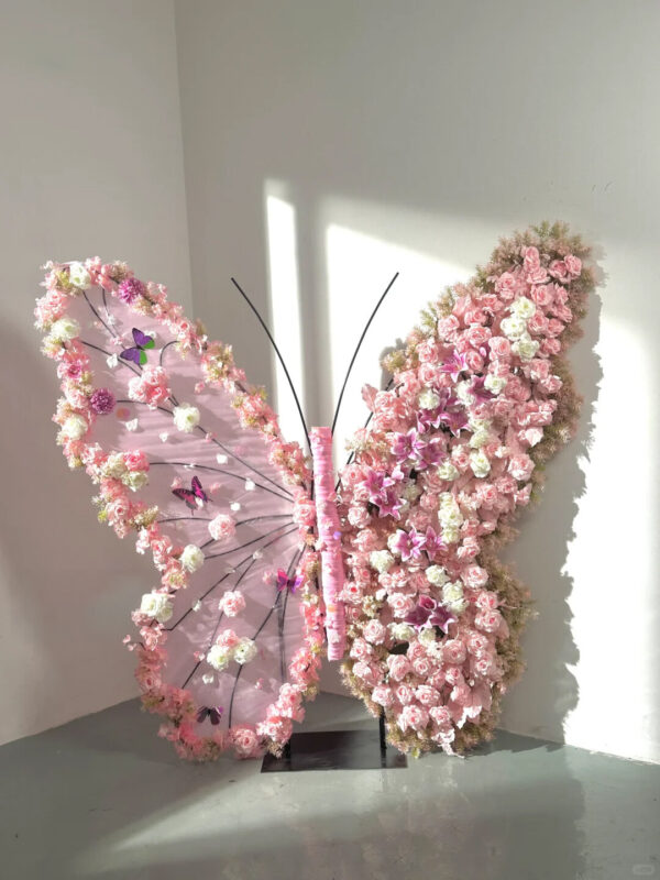 Butterfly-Shaped Floral Backdrop — SKU BF038