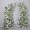 Romantic White Rose and Eucalyptus Wedding Arch, Elegant Floral Arrangement for Ceremony