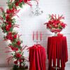 Romantic Yalda Night with Red Rose Open Arch Backdrop for a Dreamy Setting