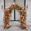 Rustic Boho Arch with Roses for a Unique Party Backdrop and Celebration
