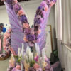 Soft Pastel Butterfly Backdrop with Fairy Tale Charm and Garden-Themed Lavender Details