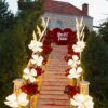 Solid Red Rose Flower Wall with Anniversary Floral Backdrop for a Beautiful Memory