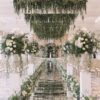 Sophisticated Luxury Wedding Decor: Greenery Arch with White Roses for a Perfect Wedding