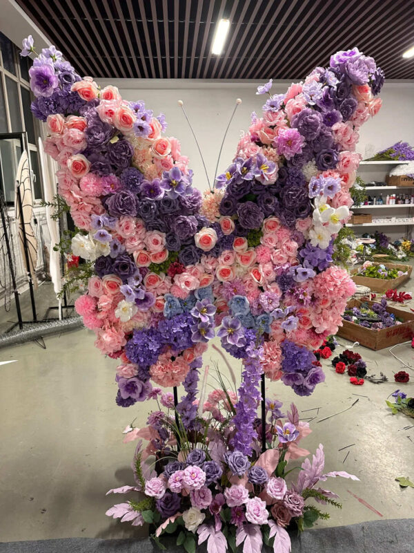 Butterfly-Shaped Floral Backdrop — SKU BF058