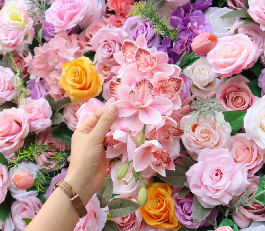Stunning 5D Colorful Flower Wall Backdrop for Weddings, Events & Parties