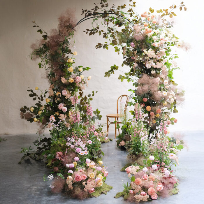 Stunning Floral Wedding Arch with Spring Vibes for Your Dream Wedding
