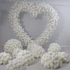 Timeless Heart-Shaped Floral Arch with White Roses for Weddings and Special Events