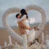 Timeless Wedding Heart Arch with Floral and Greenery Decor for a Dreamy Event