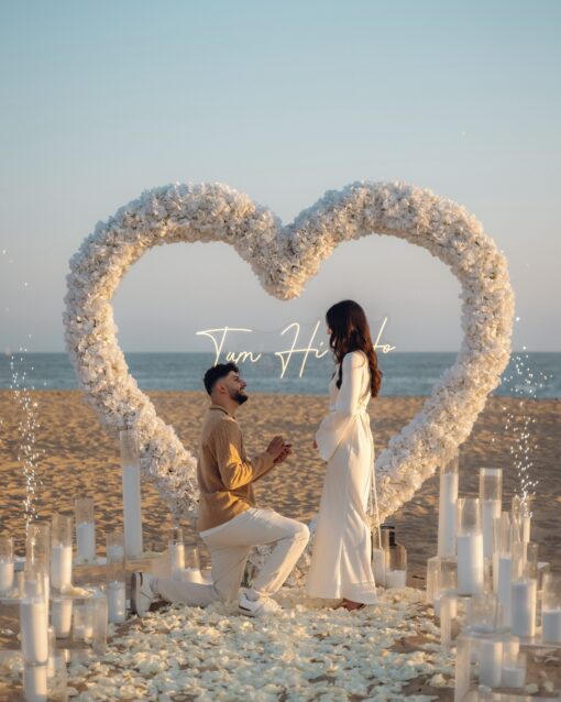 Timeless Wedding Heart Arch with Floral and Greenery Decor for a Dreamy Event