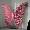 Vibrant Pink Butterfly Wing Backdrop with Rose Theme for Captivating Photoshoots