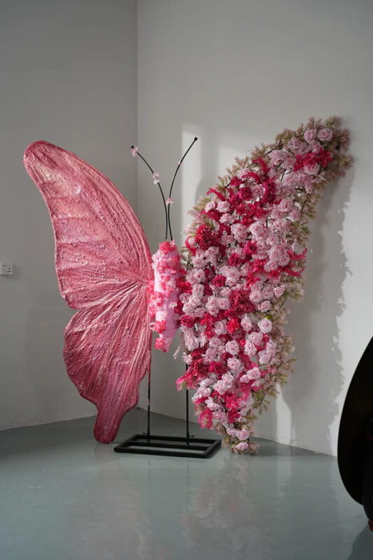 Butterfly-Shaped Floral Backdrop — SKU BF036