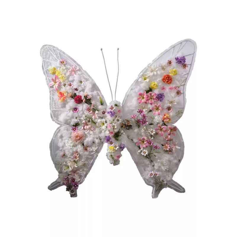 Butterfly-Shaped Floral Backdrop — SKU BF066