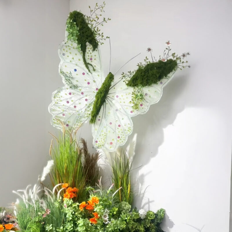 Butterfly-Shaped Floral Backdrop — SKU BF042