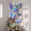 Whimsical Gradient Blue and Purple Butterfly Backdrop for Enchanting Events