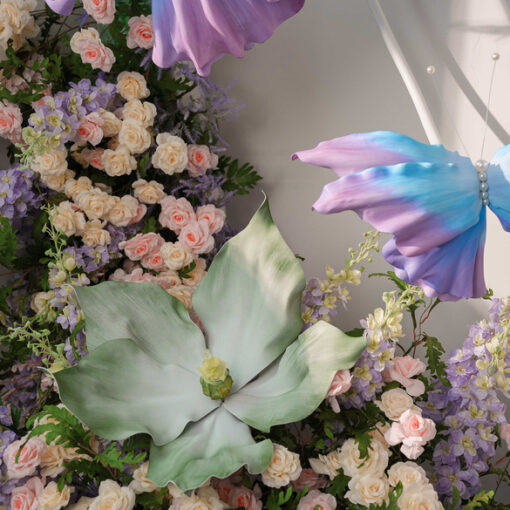 Whimsical Gradient Blue and Purple Butterfly Backdrop for Enchanting Events