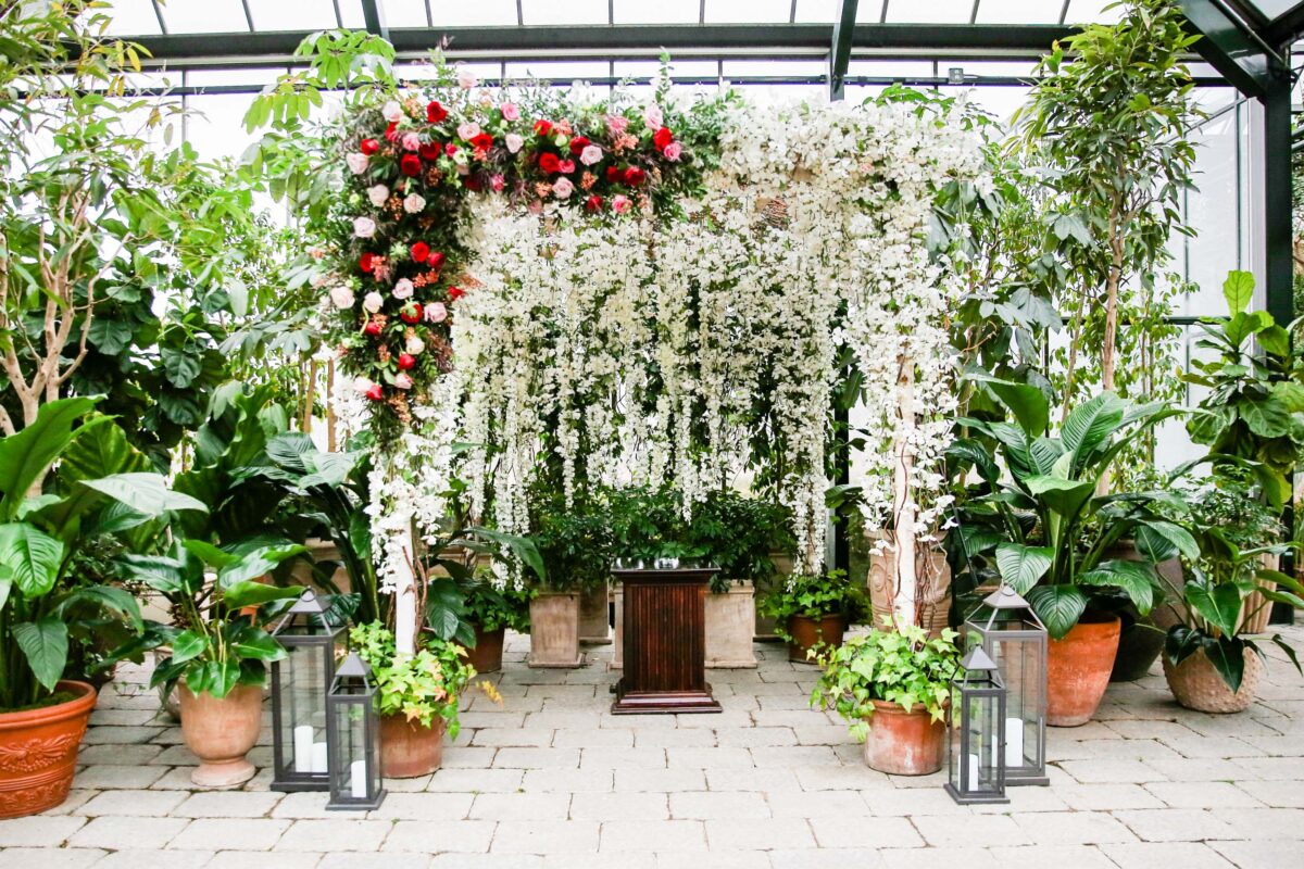 Greenery centerpieces