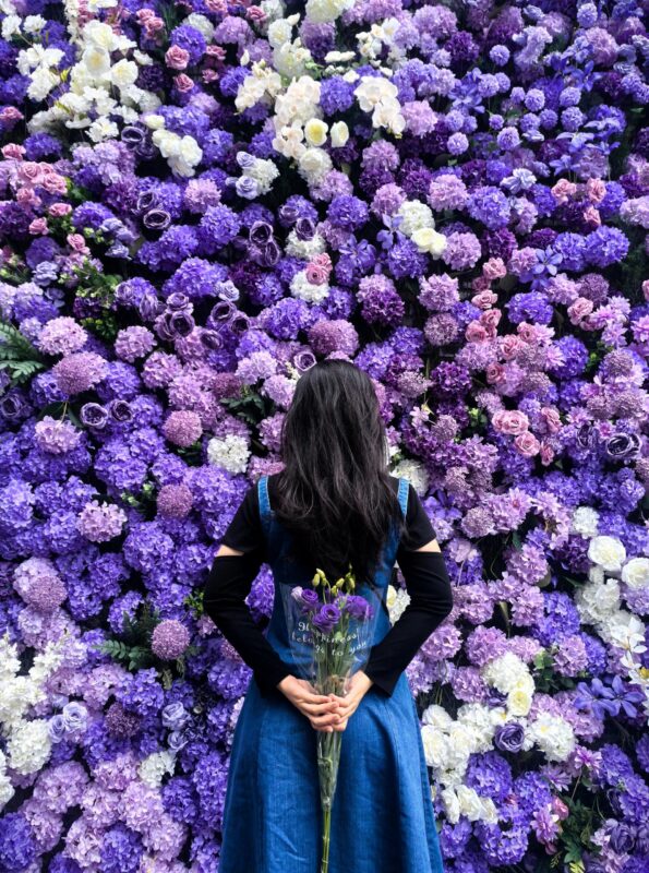 Pictures of floral arrangements highlighting color