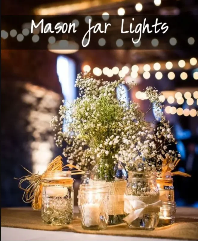 Mason Jars into Rustic Wedding Décor