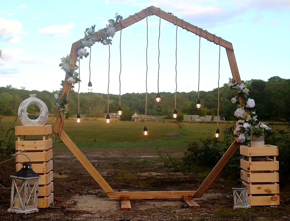 wooden wedding arches