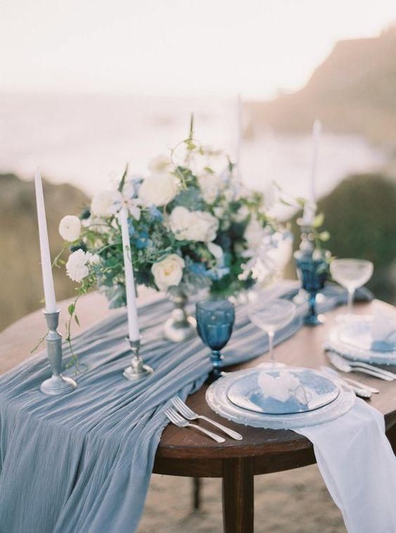 Blue Table Runner